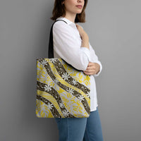 Rearea Tahiti Tiare Monstera Tote Bag Polynesian Pattern Curve Style - Polynesian Pride