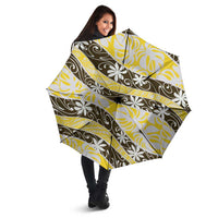 Rearea Tahiti Tiare Monstera Umbrella Polynesian Pattern Curve Style - Polynesian Pride