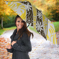 Rearea Tahiti Tiare Monstera Umbrella Polynesian Pattern Curve Style - Polynesian Pride