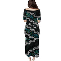 Personalised Taniko Aotearoa Mix Paua Shell Puletasi Niho Taniwha Turquoise Glitter