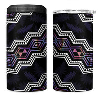 Personalised Taniko Aotearoa Mix Paua Shell 4 in 1 Can Cooler Tumbler Niho Taniwha Lilac Glitter