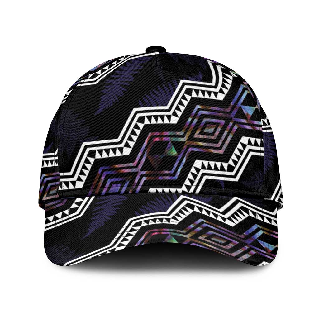 Taniko Aotearoa Mix Paua Shell Classic Cap Niho Taniwha Lilac Glitter - Polynesian Pride
