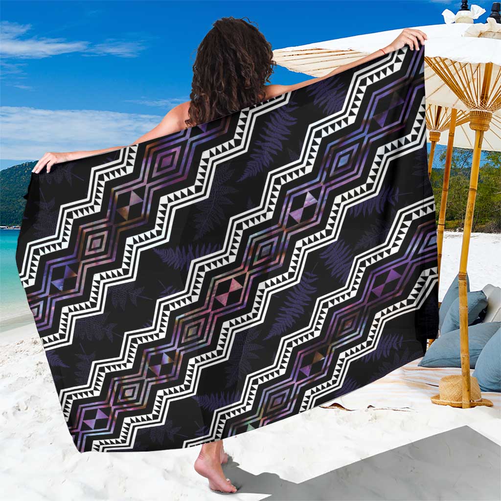 Personalised Taniko Aotearoa Mix Paua Shell Sarong Niho Taniwha Lilac Glitter