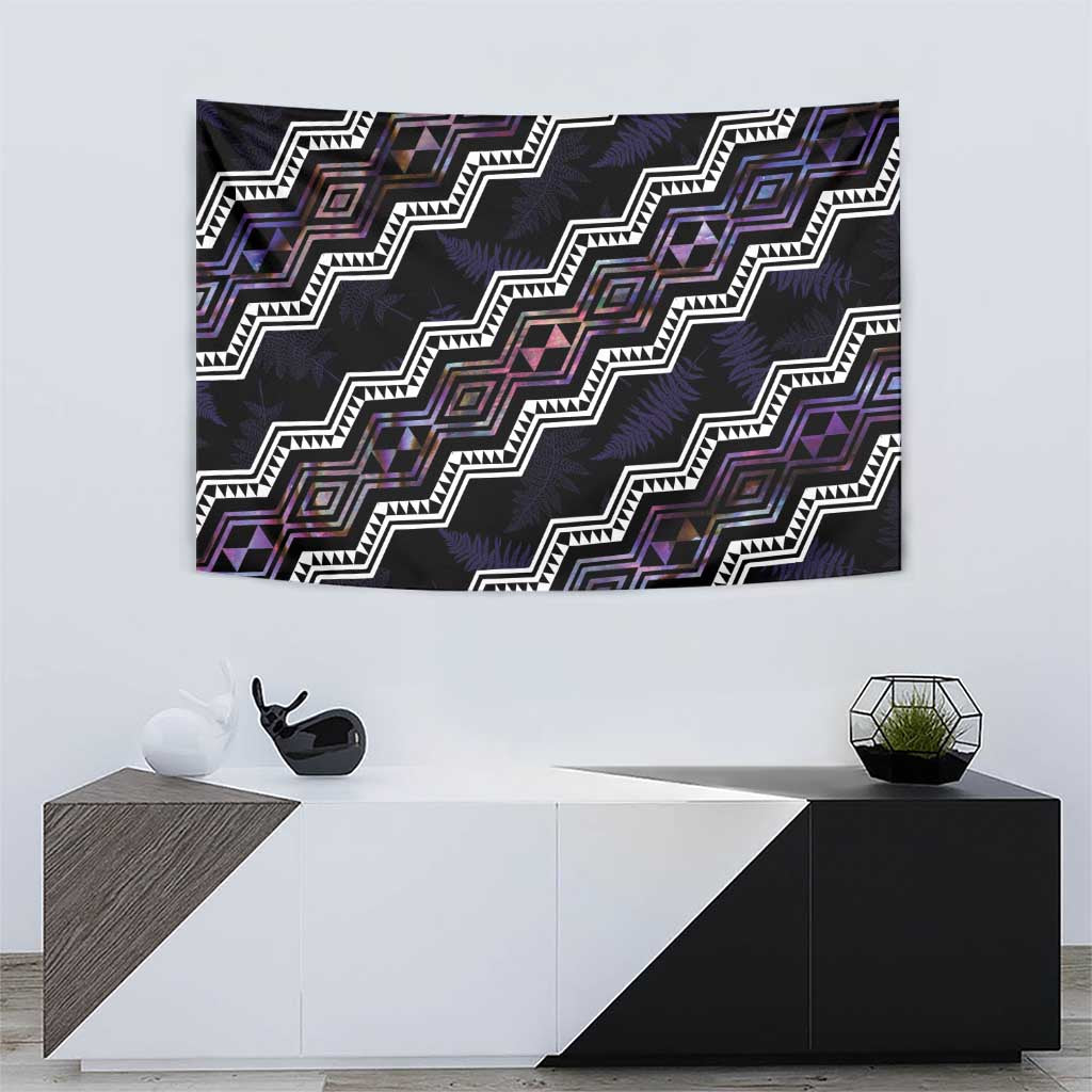 Personalised Taniko Aotearoa Mix Paua Shell Tapestry Niho Taniwha Lilac Glitter