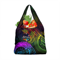 Wellington Pride Grocery Bag Aotearoa Tribal Rainbow Pattern