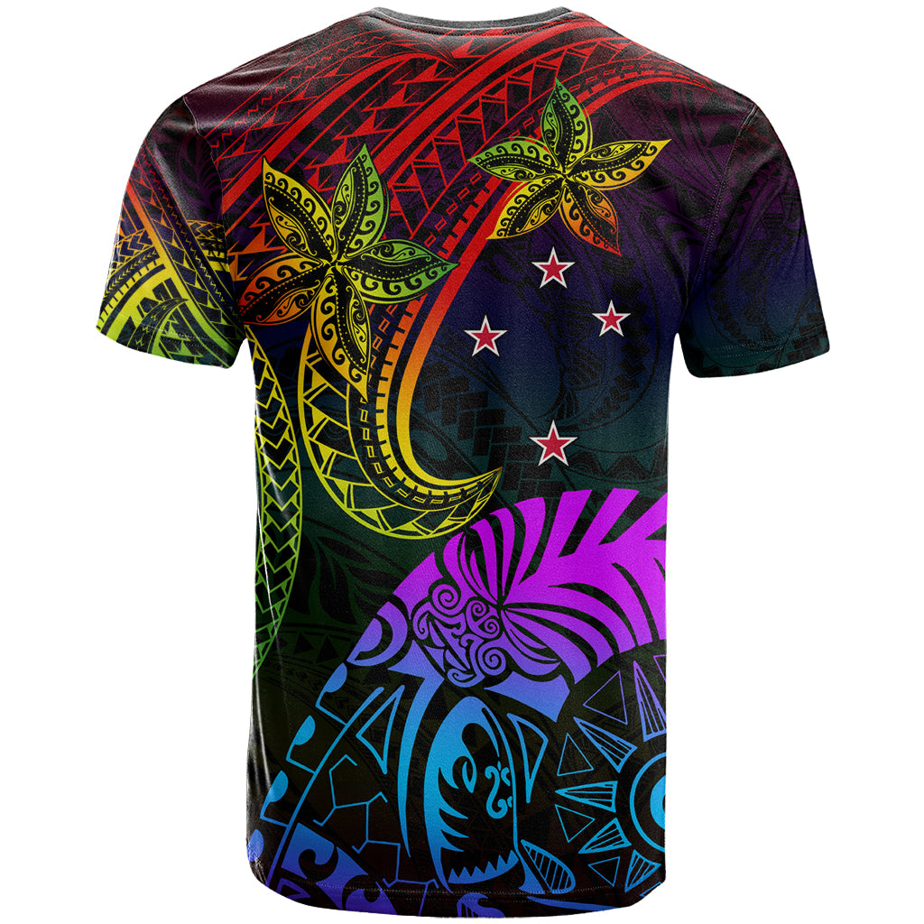 Wellington Pride T Shirt Aotearoa Tribal Rainbow Pattern LT01 - Polynesian Pride