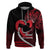 Personalised Hawaii Hoodie Maui Be Strong Kakau Red Version LT01 Red - Polynesian Pride