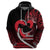 Personalised Hawaii Hoodie Maui Be Strong Kakau Red Version LT01 - Polynesian Pride