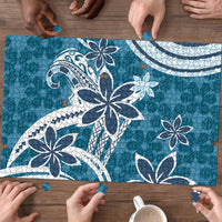 Hawaii Pupuala Plumeria Blue Puzzle Polynesian Pattern LT01 - Polynesian Pride