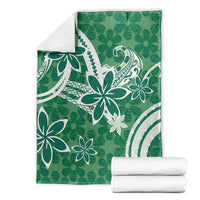 Hawaii Pupuala Plumeria Green Blanket Polynesian Pattern LT01 - Polynesian Pride