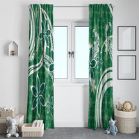 Hawaii Pupuala Plumeria Green Window Curtain Polynesian Pattern LT01 - Polynesian Pride