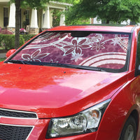 Hawaii Pupuala Plumeria Pink Auto Sun Shade Polynesian Pattern LT01 - Polynesian Pride