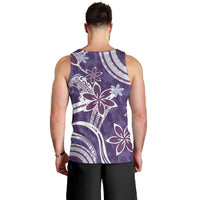 Hawaii Pupuala Plumeria Purple Men Tank Top Polynesian Pattern LT01 - Polynesian Pride