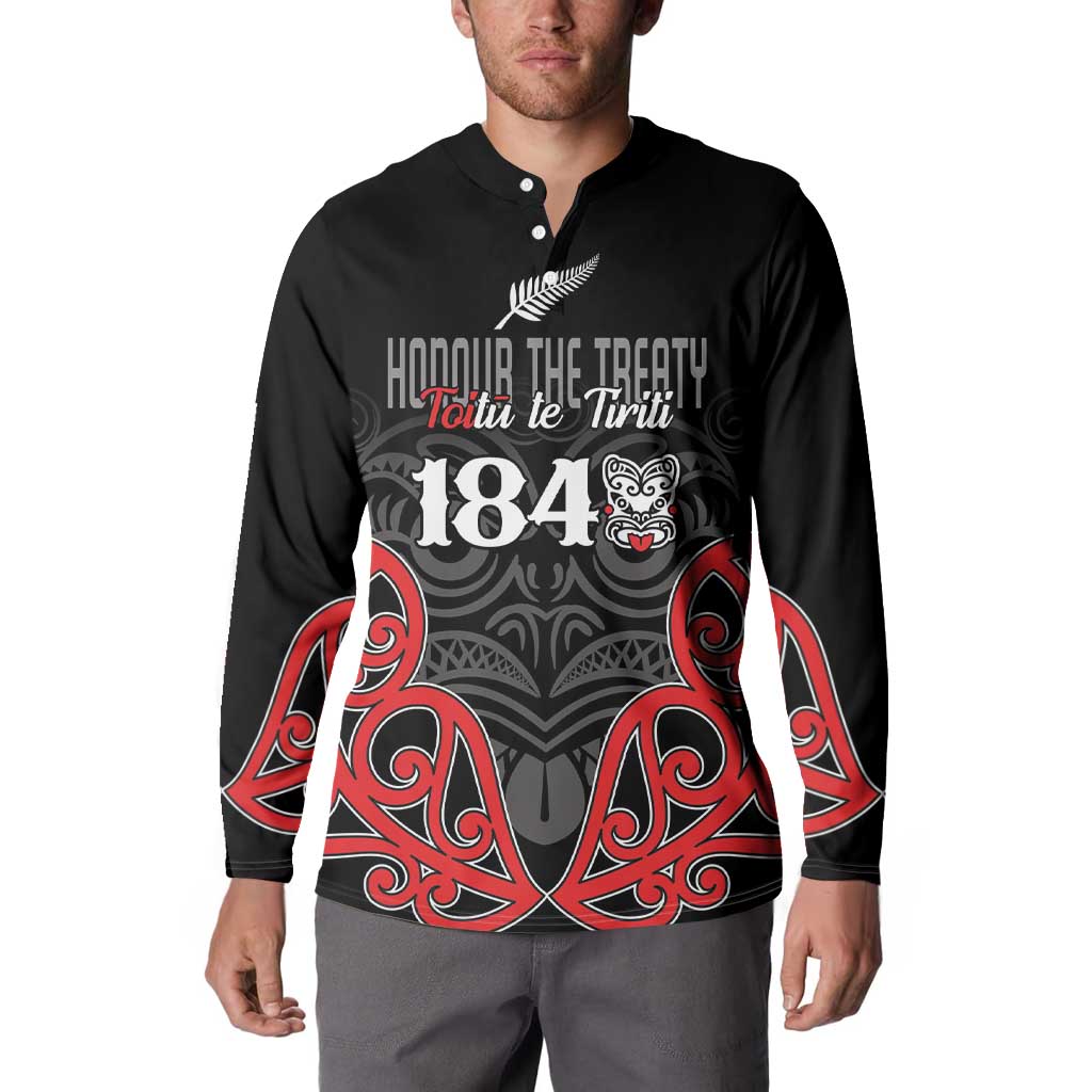 Toitu Te Tiriti 1840 Aotearoa Button Sweatshirt Stand Together Stand Stronger