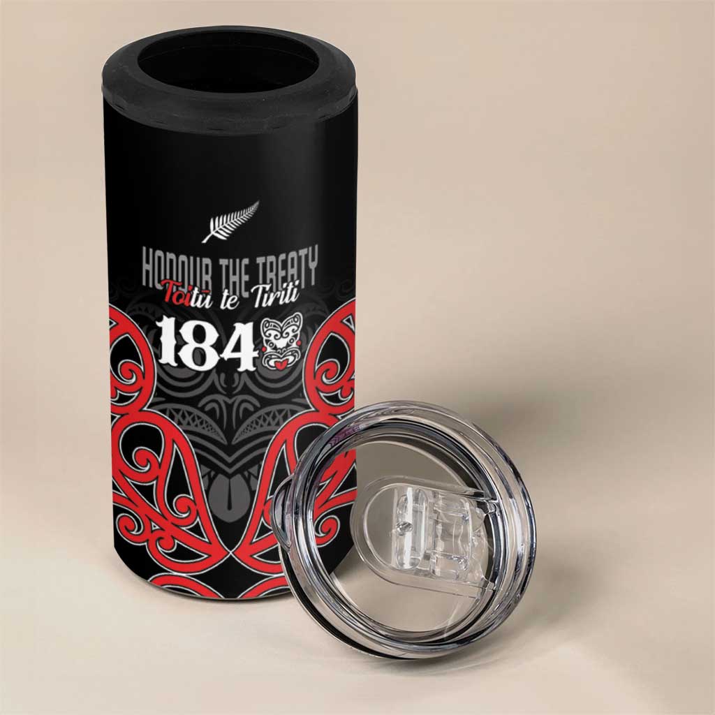 Toitu Te Tiriti 1840 Aotearoa 4 in 1 Can Cooler Tumbler Stand Together Stand Stronger
