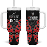 Toitu Te Tiriti 1840 Aotearoa Tumbler With Handle Stand Together Stand Stronger