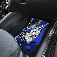 Polynesian Valentine Car Mats Couple Floral Unique Blue Version LT01 - Polynesian Pride