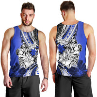 Polynesian Valentine Men Tank Top Couple Floral Unique Blue Version LT01 - Polynesian Pride