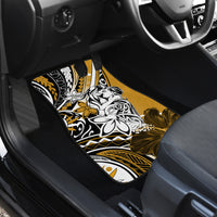 Polynesian Valentine Car Mats Couple Floral Unique Gold Version LT01 - Polynesian Pride