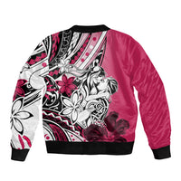 Polynesian Valentine Bomber Jacket Couple Floral Unique Pink Version LT01 - Polynesian Pride