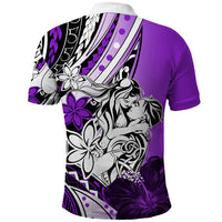 Polynesian Valentine Polo Shirt Couple Floral Unique Purple Version LT01 - Polynesian Pride