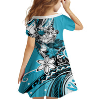 Polynesian Valentine Family Matching Tank Maxi Dress and Hawaiian Shirt Couple Floral Unique Sky Blue Version LT01 - Polynesian Pride