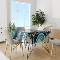 Polynesian Valentine Tablecloth Couple Floral Unique Sky Blue Version LT01 - Polynesian Pride