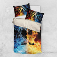 Personalised Polynesian Heart In Fire And Water Bedding Set Romantic Elements
