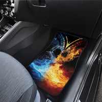 Personalised Polynesian Heart In Fire And Water Car Mats Romantic Elements