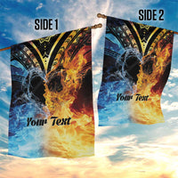 Personalised Polynesian Heart In Fire And Water Garden Flag Romantic Elements