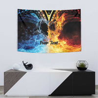 Personalised Polynesian Heart In Fire And Water Tapestry Romantic Elements LT01 - Polynesian Pride