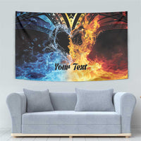 Personalised Polynesian Heart In Fire And Water Tapestry Romantic Elements LT01 - Polynesian Pride
