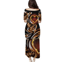 Personalised Polynesian Fiery Heart Puletasi Passionate Love
