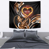 Personalised Polynesian Fiery Heart Tapestry Passionate Love LT01 - Polynesian Pride