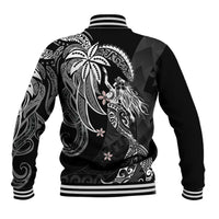 Polynesian Mermaid Plumeria Tribal Tattoo Baseball Jacket
