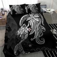 Polynesian Mermaid Plumeria Tribal Tattoo Bedding Set
