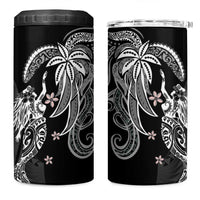 Polynesian Mermaid Plumeria Tribal Tattoo 4 in 1 Can Cooler Tumbler