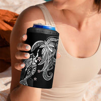 Polynesian Mermaid Plumeria Tribal Tattoo 4 in 1 Can Cooler Tumbler