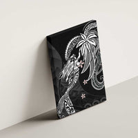 Polynesian Mermaid Plumeria Tribal Tattoo Canvas Wall Art