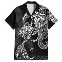 Polynesian Mermaid Plumeria Tribal Tattoo Family Matching Puletasi and Hawaiian Shirt
