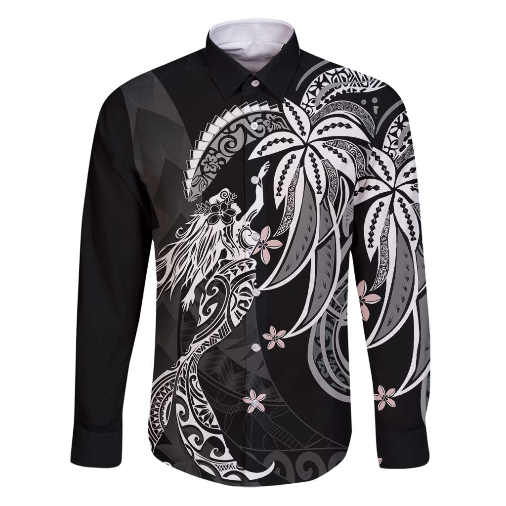 Polynesian Mermaid Plumeria Tribal Tattoo Family Matching Puletasi and Hawaiian Shirt