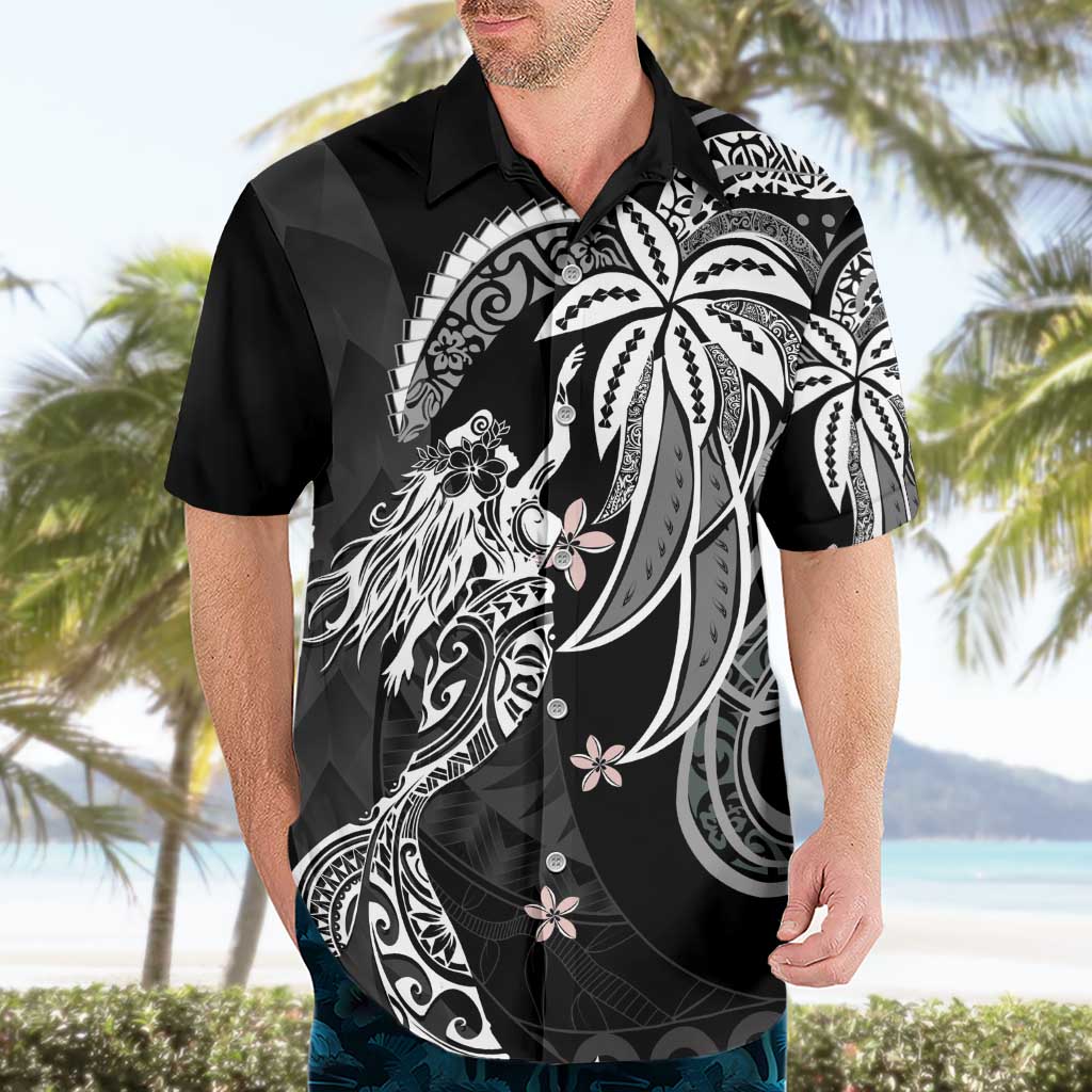 Polynesian Mermaid Plumeria Tribal Tattoo Hawaiian Shirt