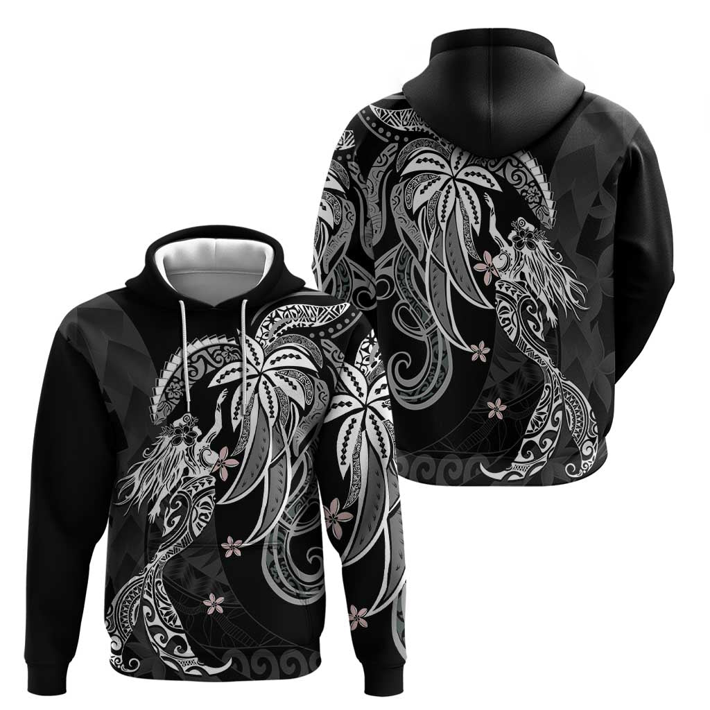 Polynesian Mermaid Plumeria Tribal Tattoo Hoodie