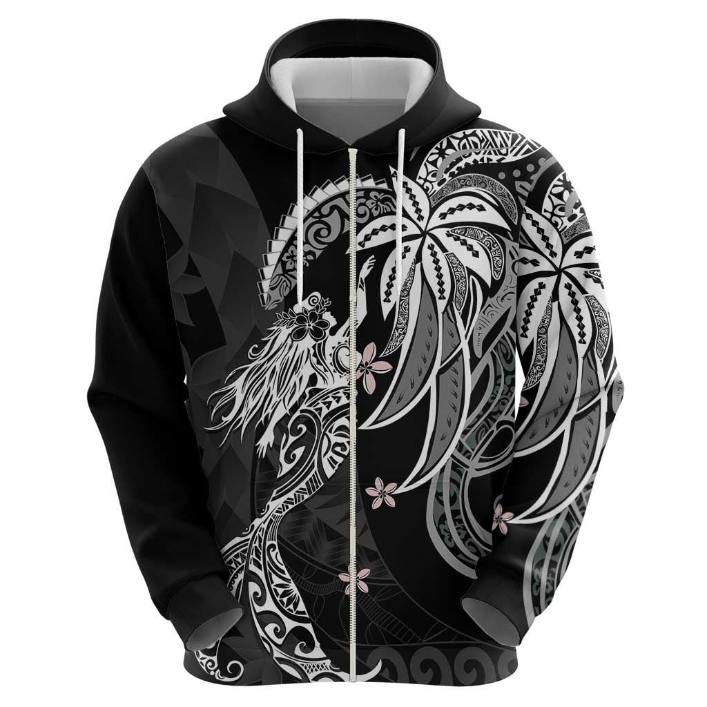 Polynesian Mermaid Plumeria Tribal Tattoo Hoodie