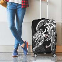 Polynesian Mermaid Plumeria Tribal Tattoo Luggage Cover