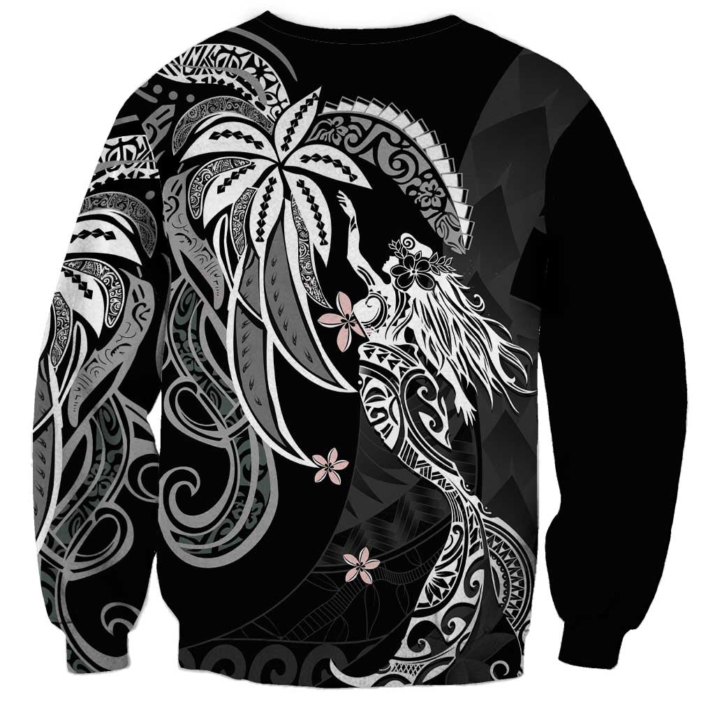 Polynesian Mermaid Plumeria Tribal Tattoo Sweatshirt