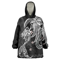 Polynesian Mermaid Plumeria Tribal Tattoo Wearable Blanket Hoodie
