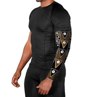 Fiji Brown Masi Pattern Arm Sleeves Fijian Tapa