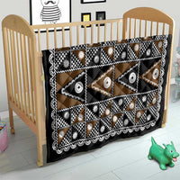 Fiji Brown Masi Pattern Quilt Fijian Tapa