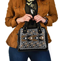 Fiji Brown Masi Pattern Shoulder Handbag Fijian Tapa